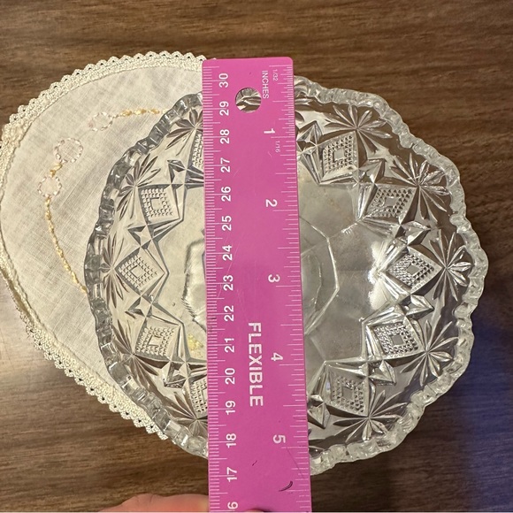 Vintage US Glass 4" Shoshone Clear Open Stemmed Jelly Dish Pressed Glass EAPG - Picture 5 of 7